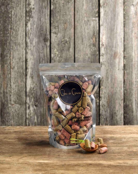 Carrot & Herbs + Raspberry Treats -hevosille